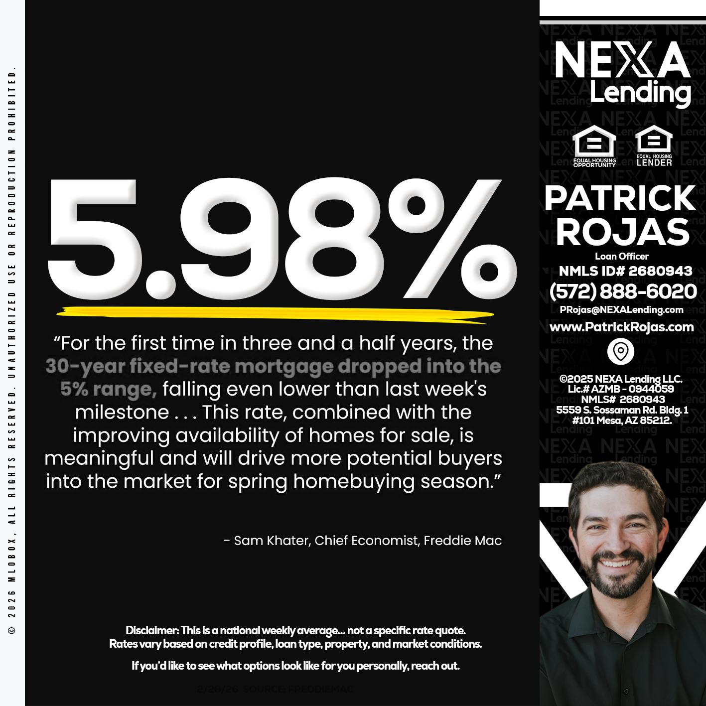 5.98% - Patrick Rojas -Loan Officer