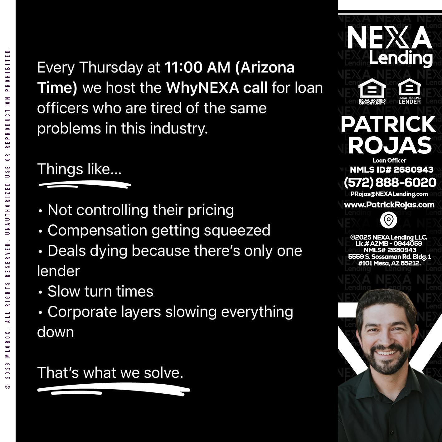 WHY NEXA - Patrick Rojas -Loan Officer