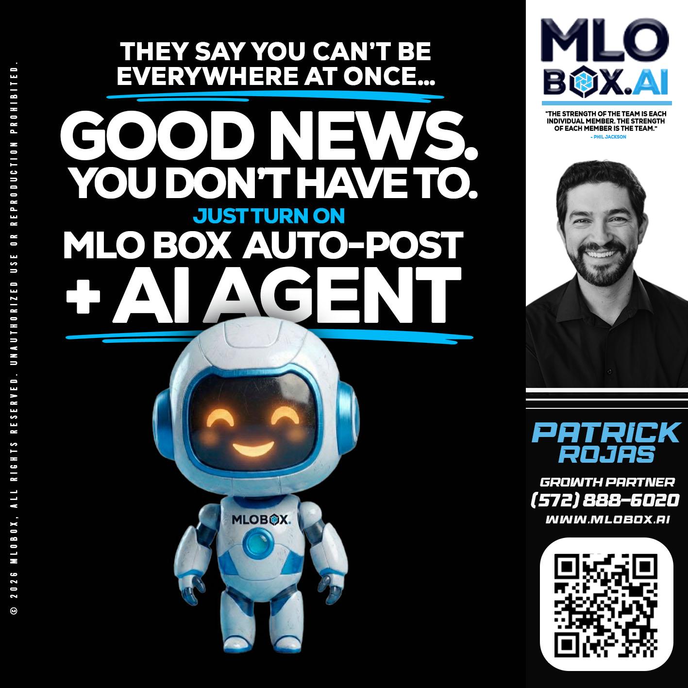 GOOD NEWS - Patrick Rojas -Loan Officer