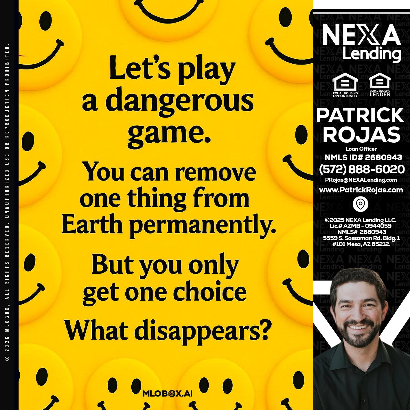 LETS PLAY - Patrick Rojas -Loan Officer