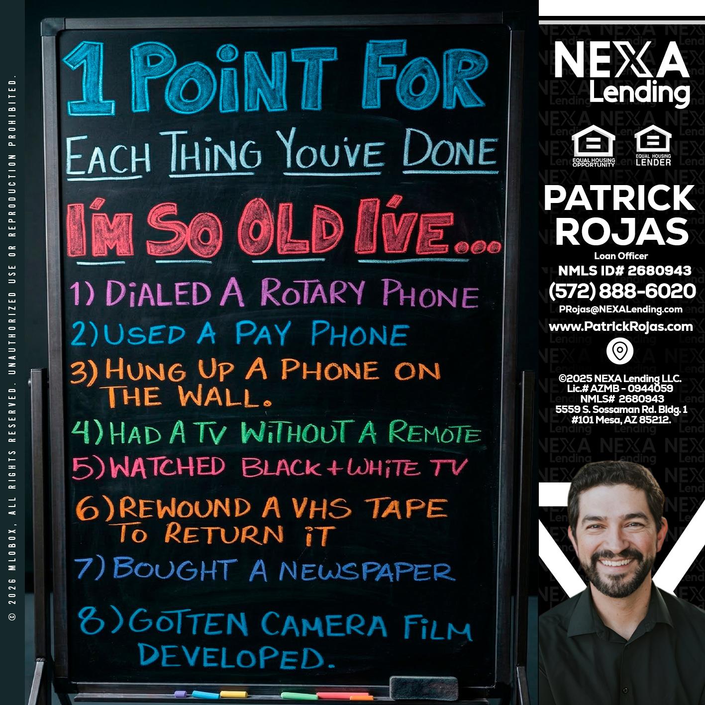 1 point for - Patrick Rojas -Loan Officer