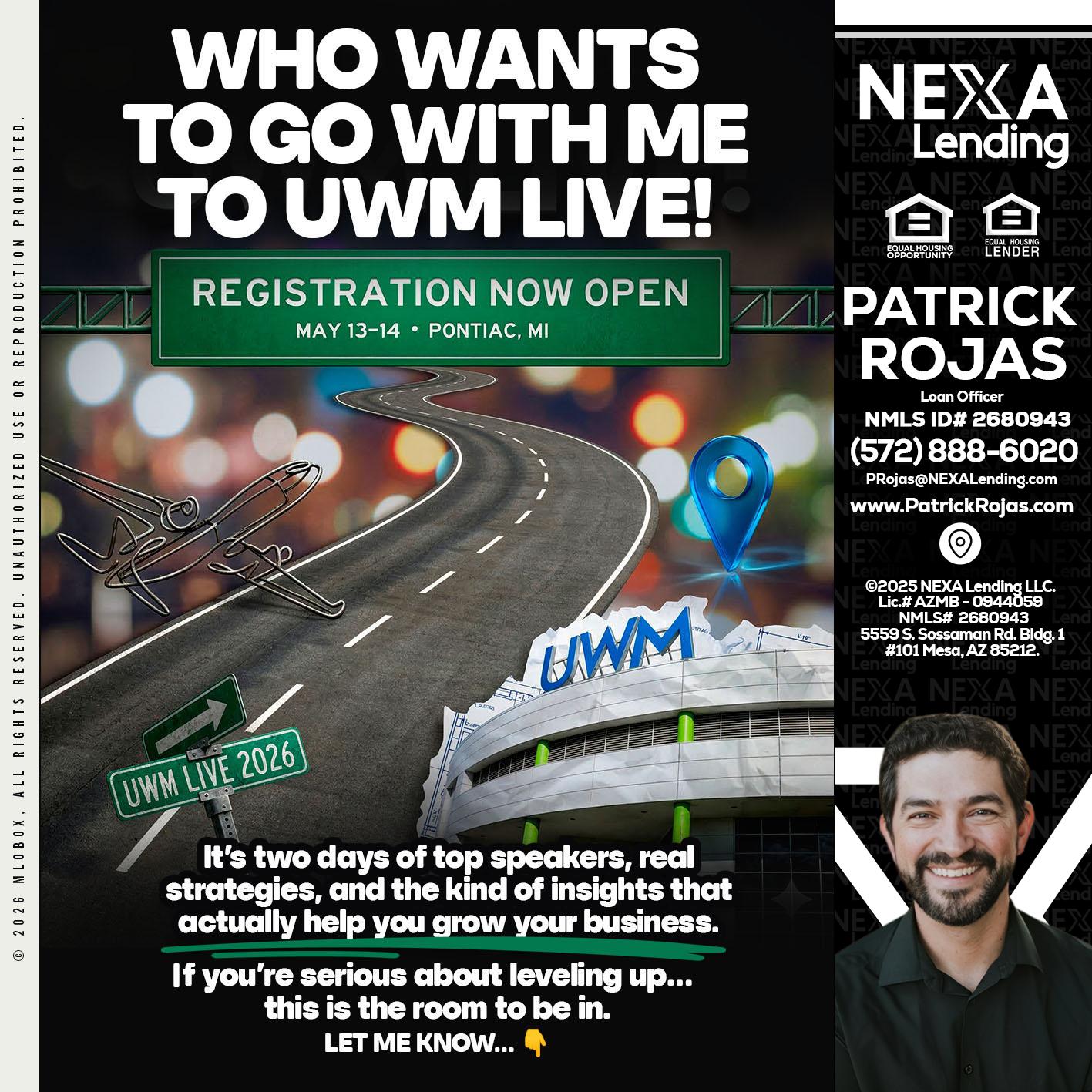 WHO WANTS - Patrick Rojas -Loan Officer