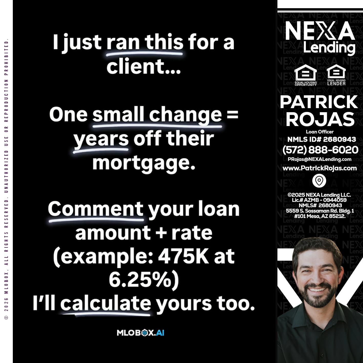 I JUST RAN - Patrick Rojas -Loan Officer