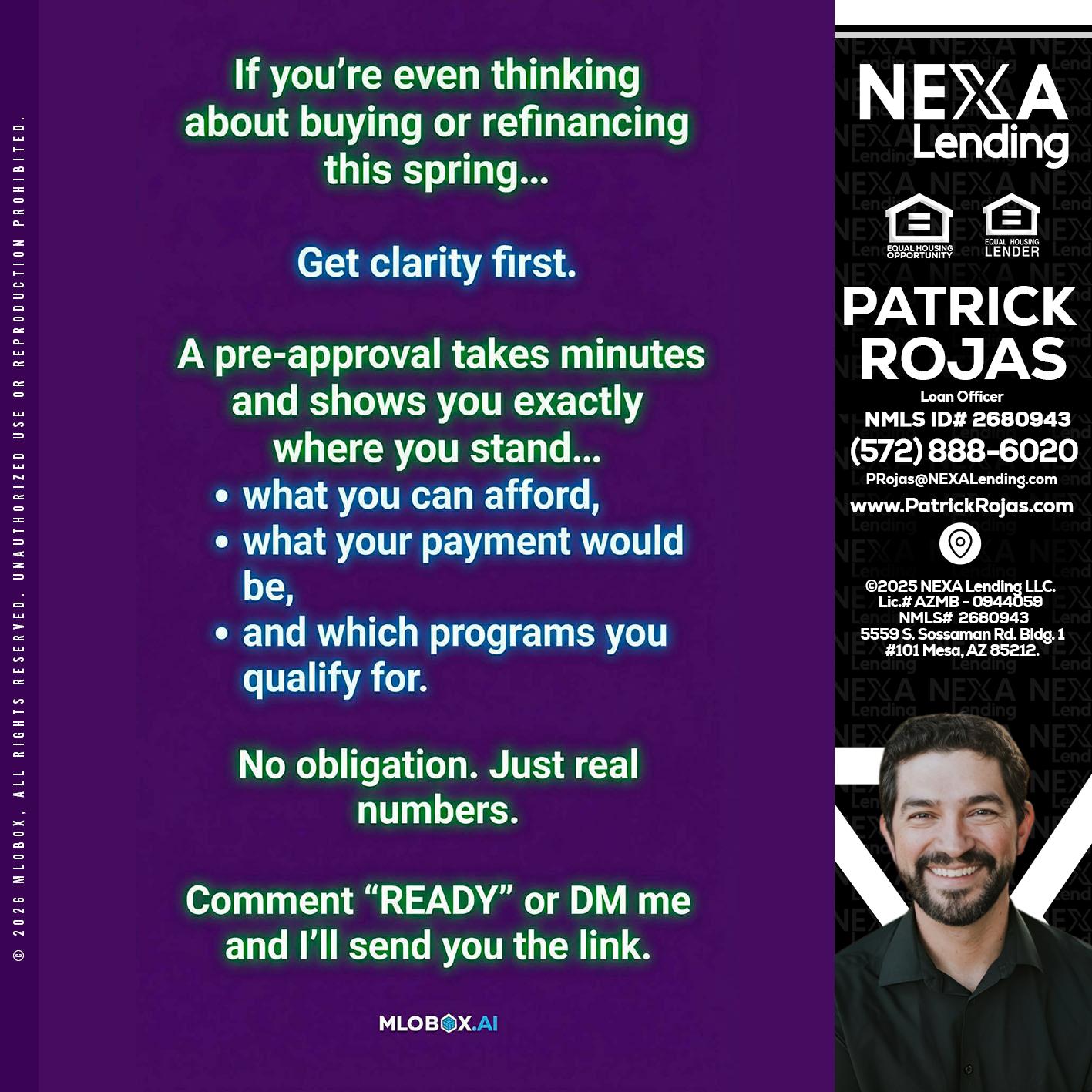 IF YOU THINKING - Patrick Rojas -Loan Officer