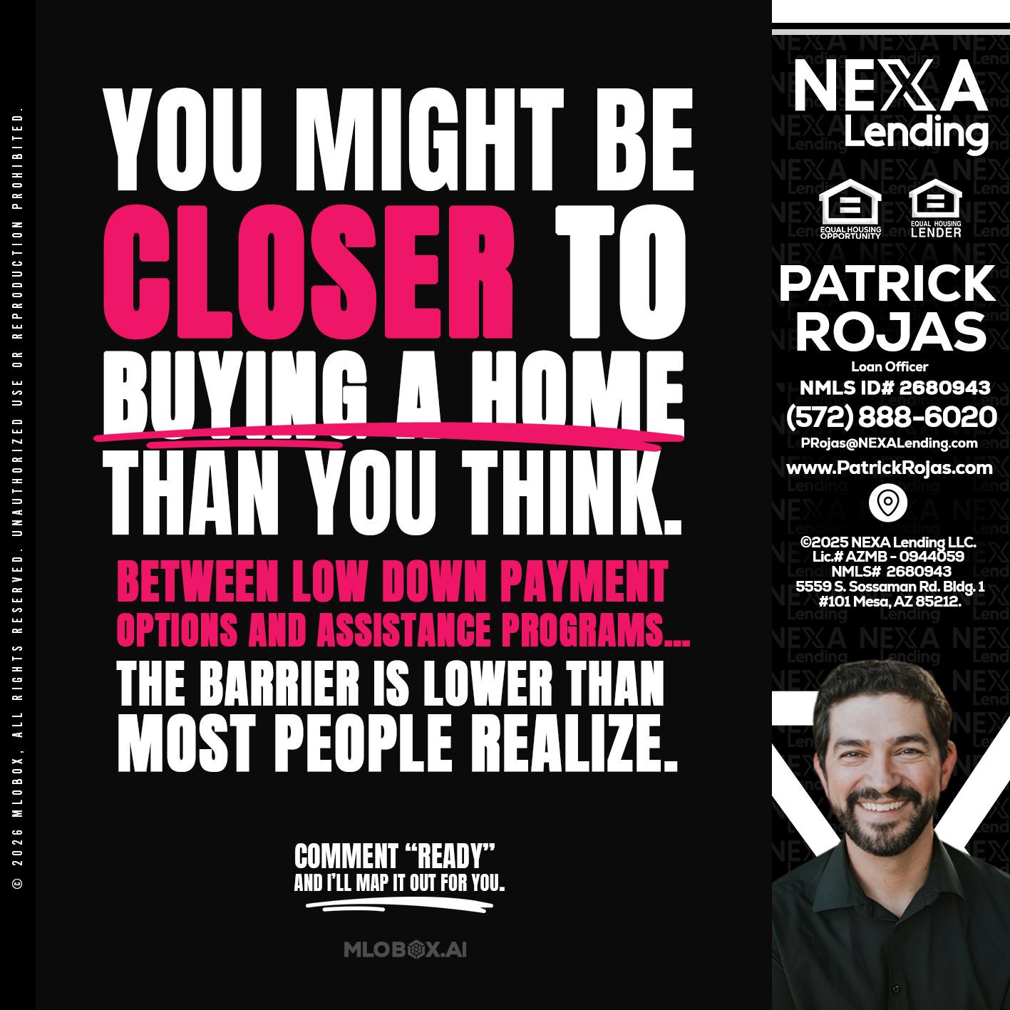 YOU MIGHT BE - Patrick Rojas -Loan Officer