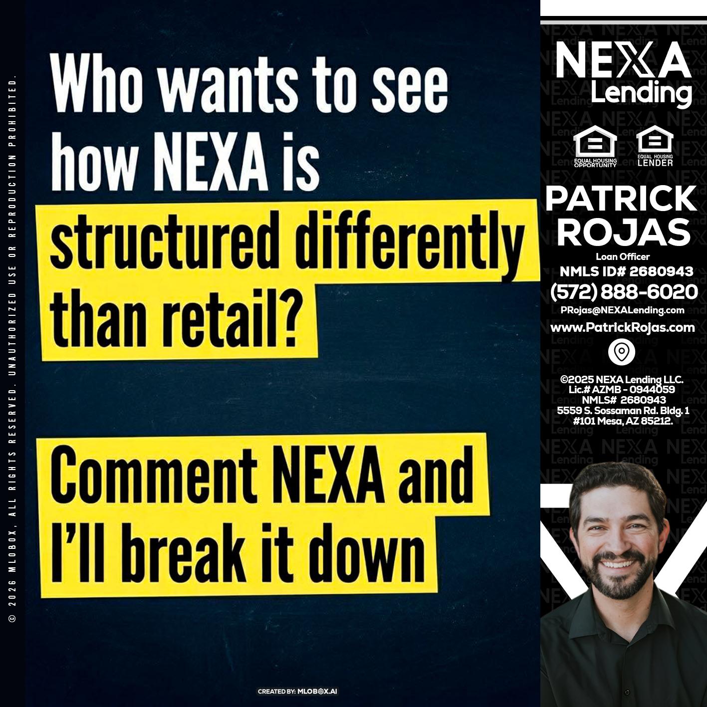 who want to see - Patrick Rojas -Loan Officer