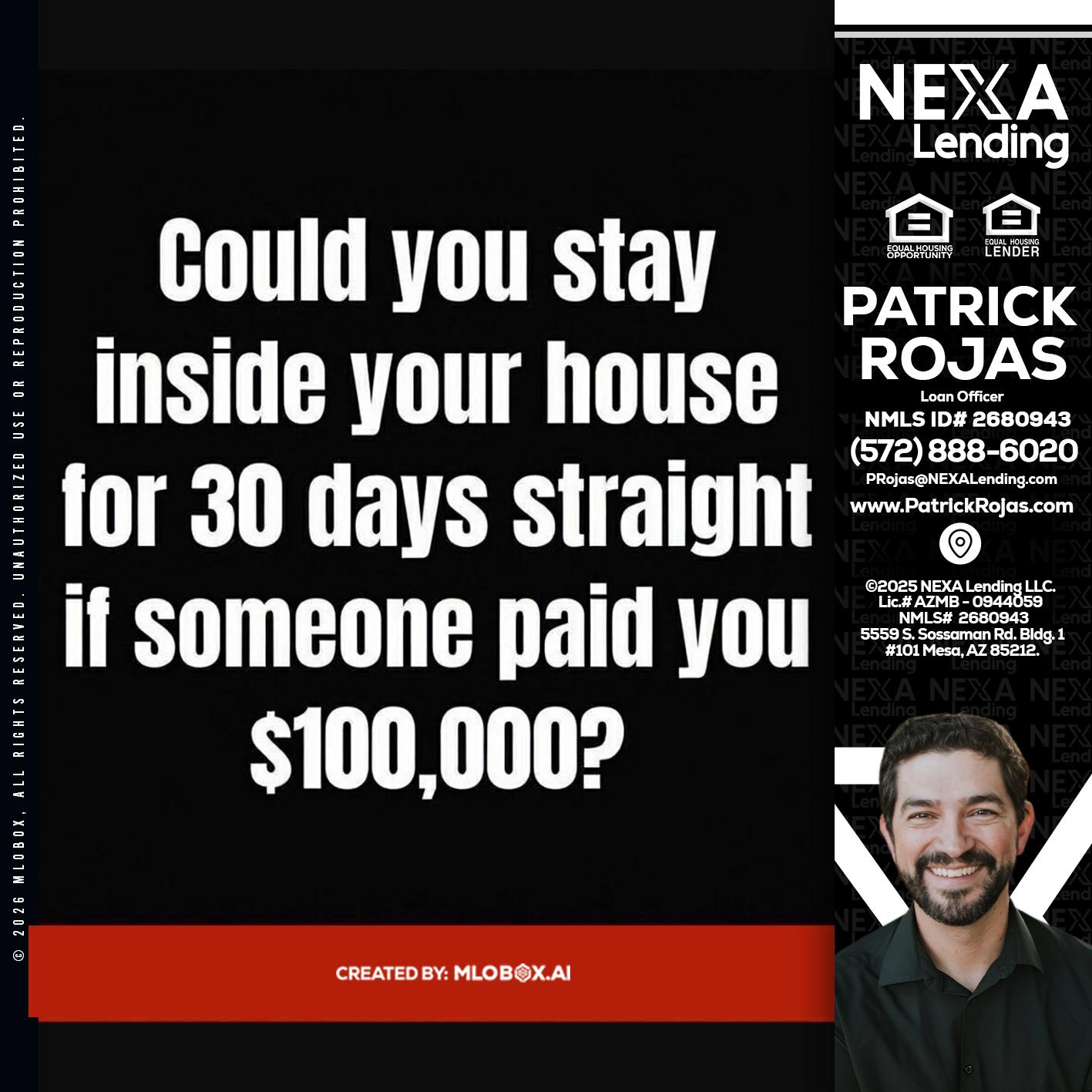 COULD YOU STAY - Patrick Rojas -Loan Officer