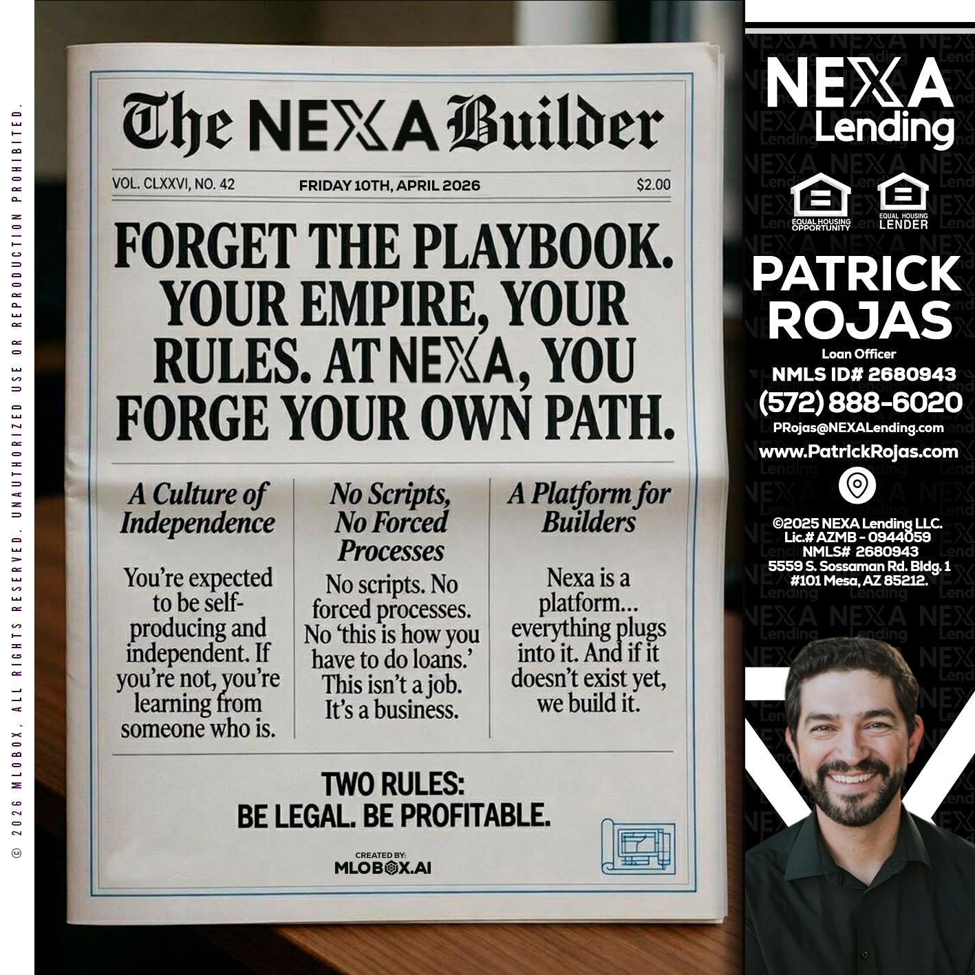 THE NEXA BUILDER - Patrick Rojas -Loan Officer