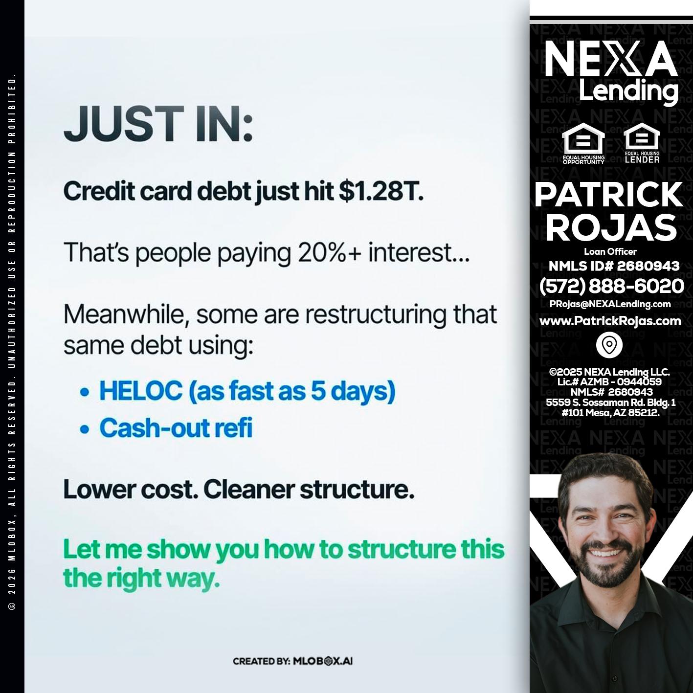 JUST IN - Patrick Rojas -Loan Officer
