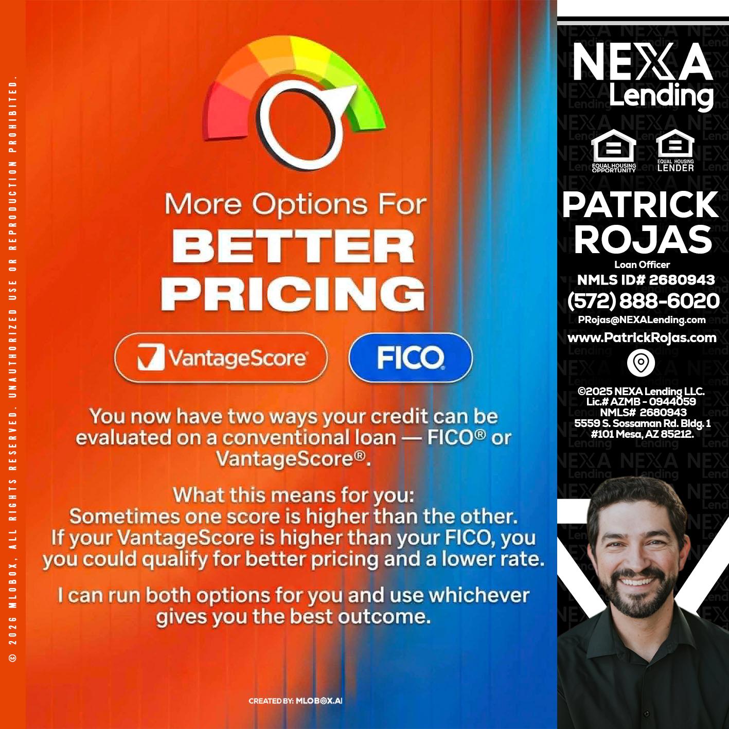 BETTER PRICING - Patrick Rojas -Loan Officer