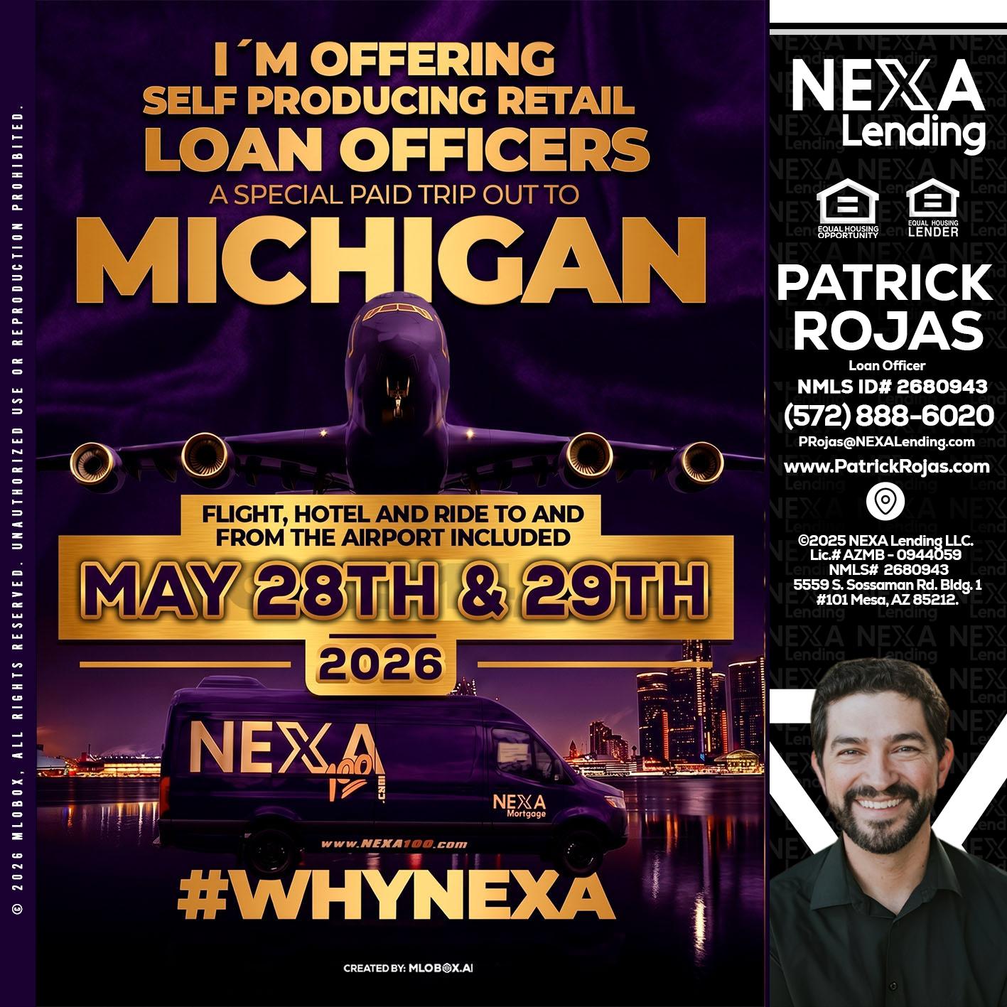 MICHIGAN - Patrick Rojas -Loan Officer