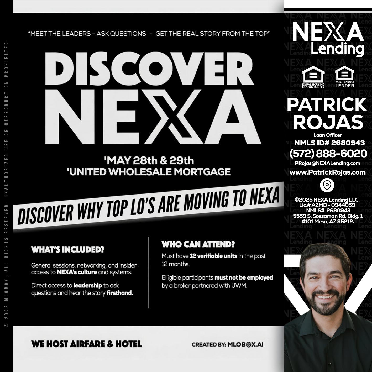 DISCOVER NEXA - Patrick Rojas -Loan Officer