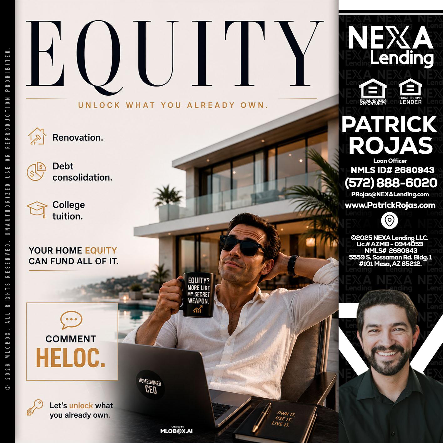 EQUITY - Patrick Rojas -Loan Officer