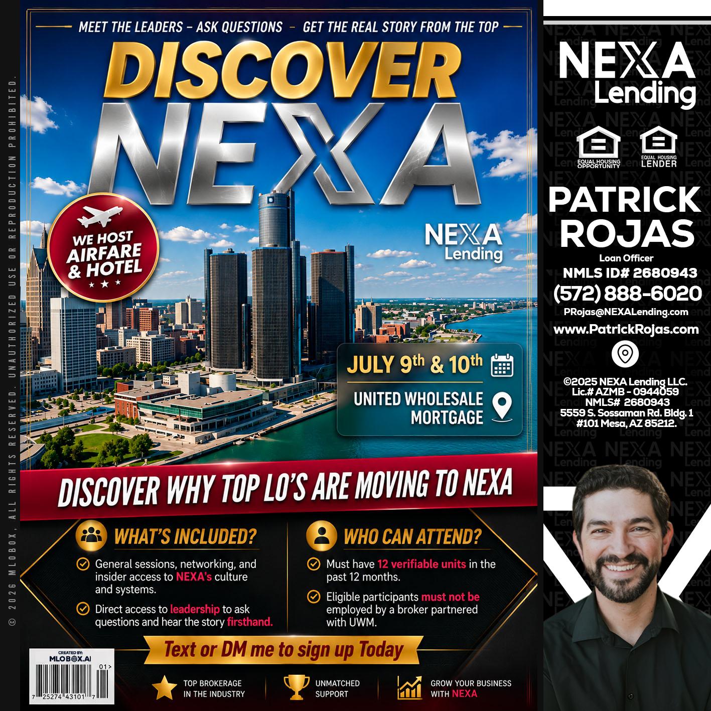 DISCOVER NEXA - Patrick Rojas -Loan Officer