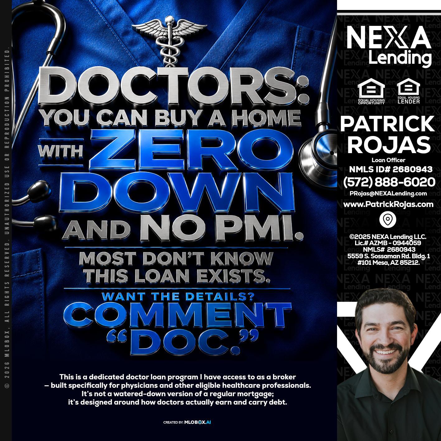 DOCTORS YOU CAN BUY - Patrick Rojas -Loan Officer