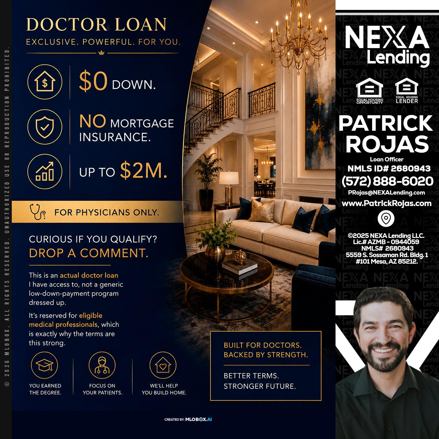 DOCTOR LOANS - Patrick Rojas -Loan Officer