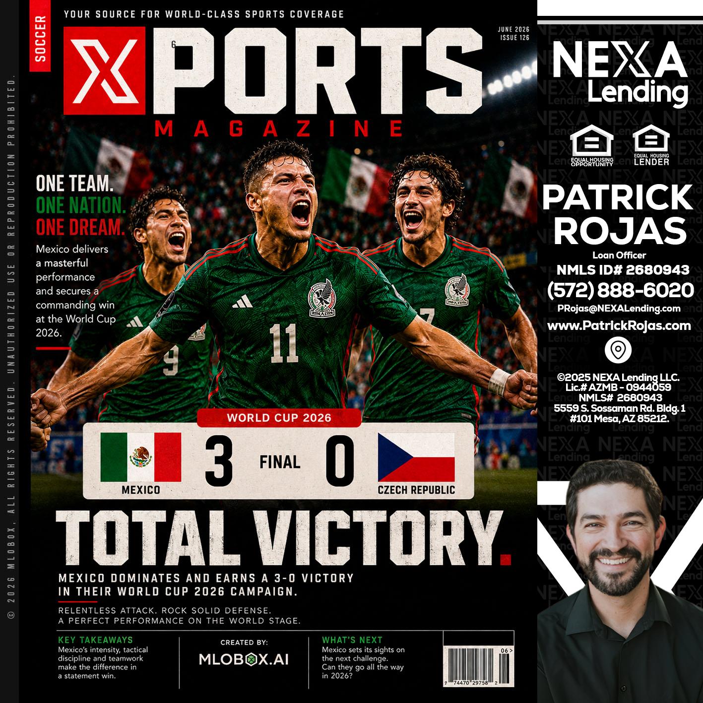 World Cup 2026 MEX 1-0 CZECH - Patrick Rojas -Loan Officer