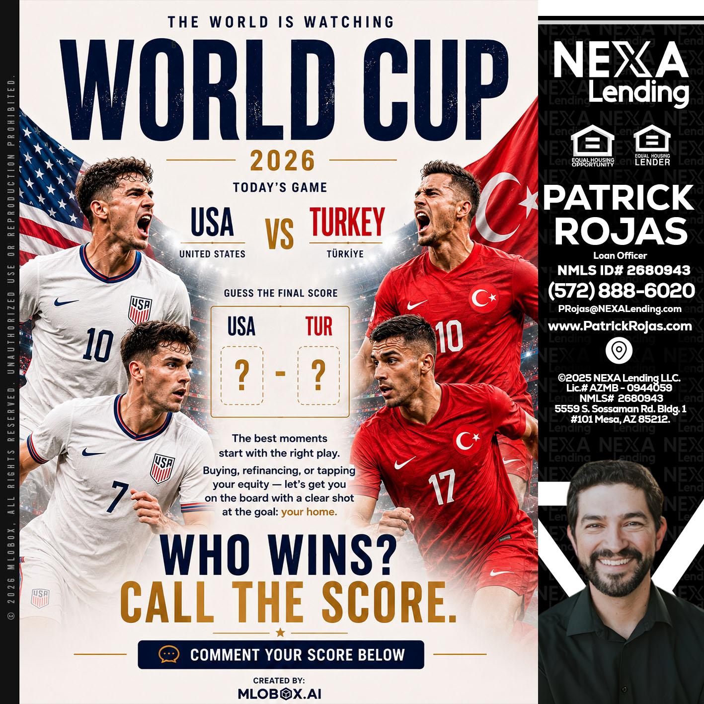 WORLD CUP 2026 - Patrick Rojas -Loan Officer