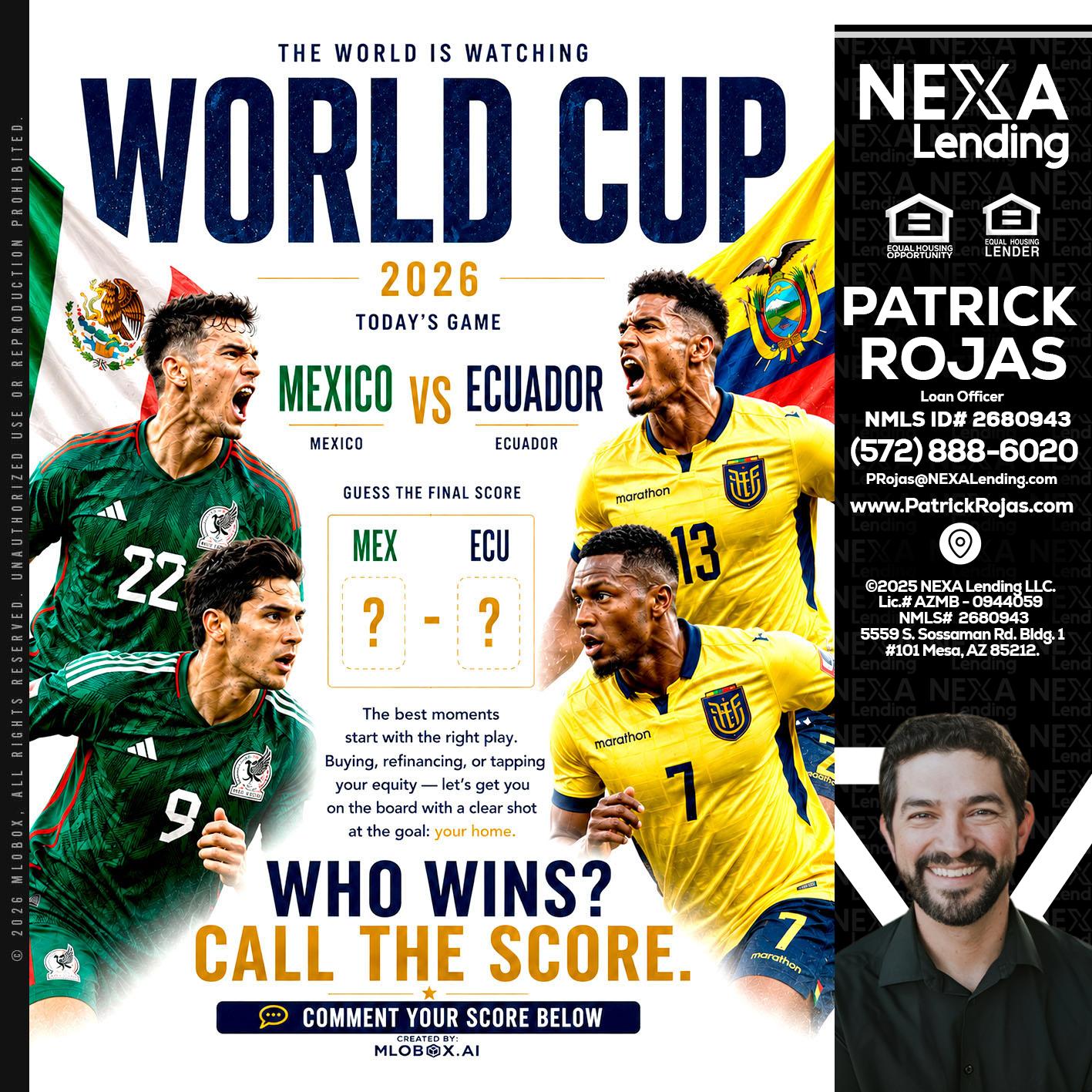 WORLD CUP 2026 - Patrick Rojas -Loan Officer