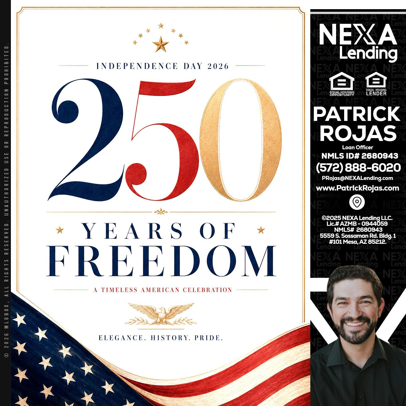 250 YEARS - Patrick Rojas -Loan Officer